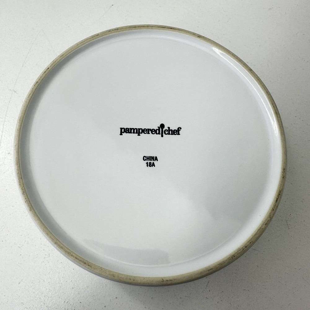 Pampered Chef Microwave Safe White Ceramic Ramen Noodle Bowl - Picture 3 of 6